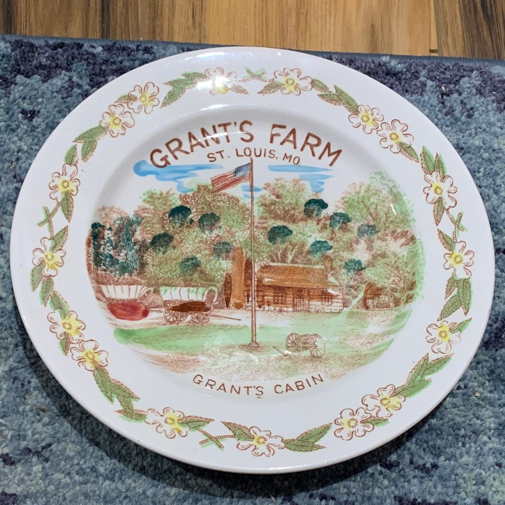 Vintage Grant's Farm Souvenir Plate from St Louis MO made in Japan